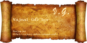 Vajnai Gábor névjegykártya
