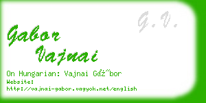 gabor vajnai business card